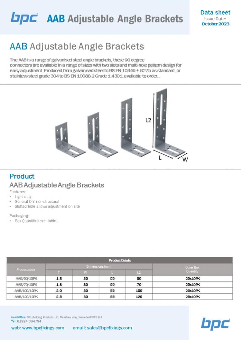 AAB Adjustable Angle Brackets