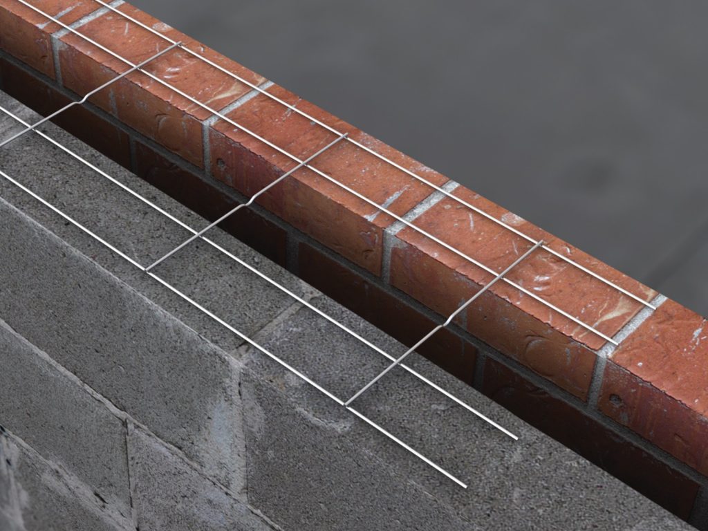 Double structural ladder type masonry reinforcement