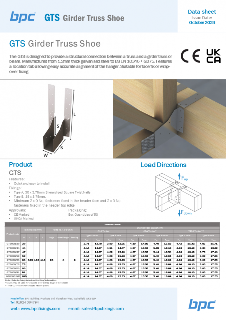 GTS Girder Truss Shoe