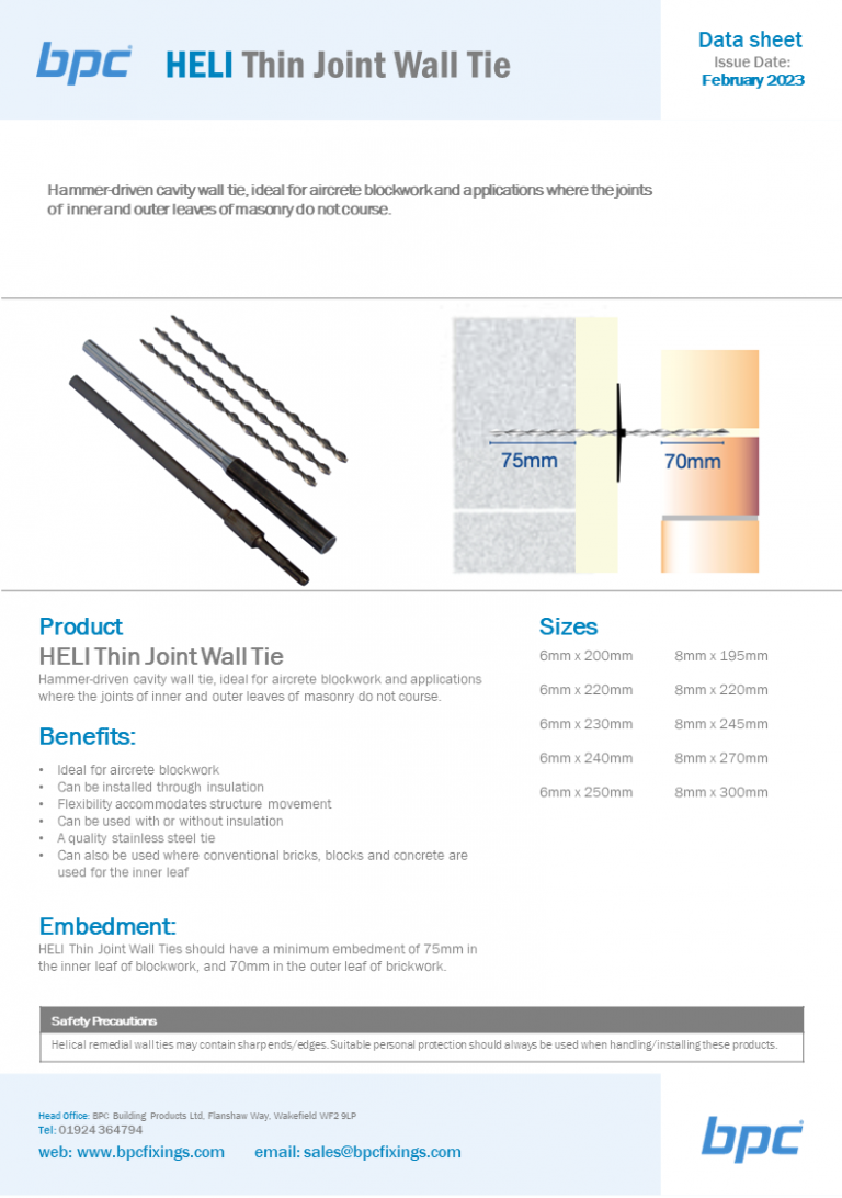 HELI Thin Joint Wall Tie