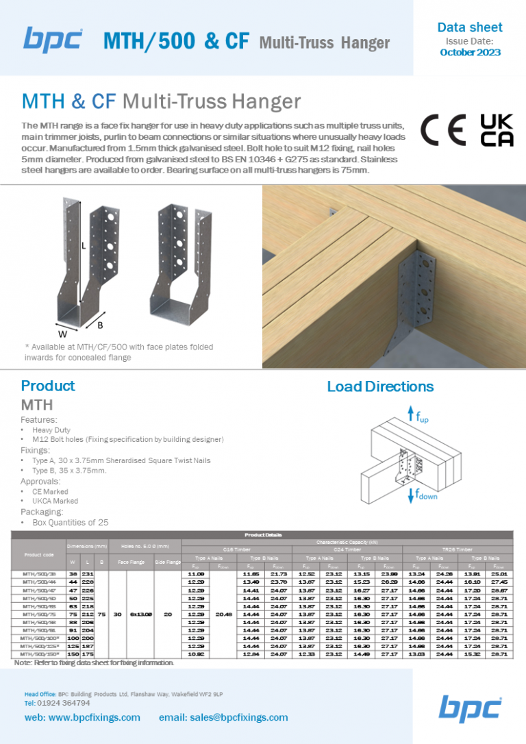 MTH 500 & MTH CF500 Multi Truss Hanger