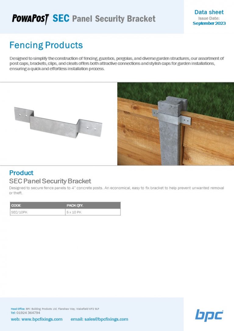 SEC Panel Security Bracket