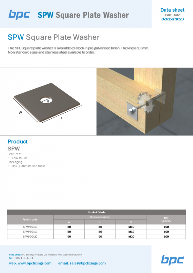 SPW Square Plate Washers