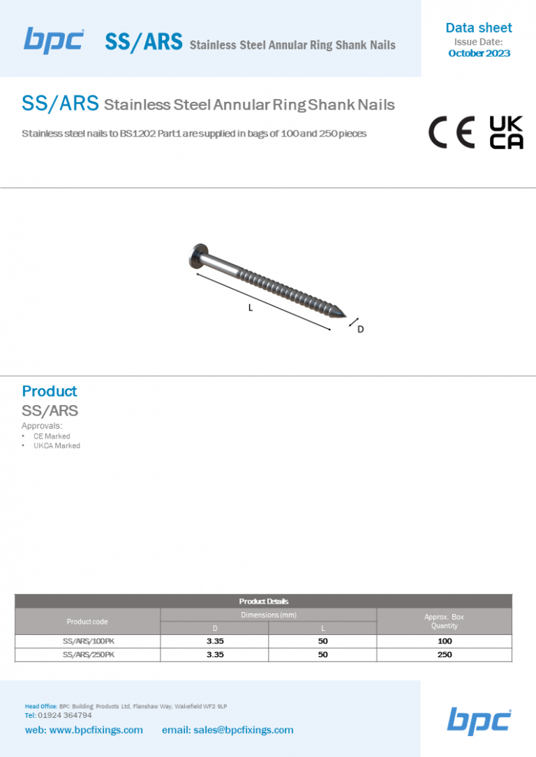 Stainless Steel Annular Ring Shank Nails