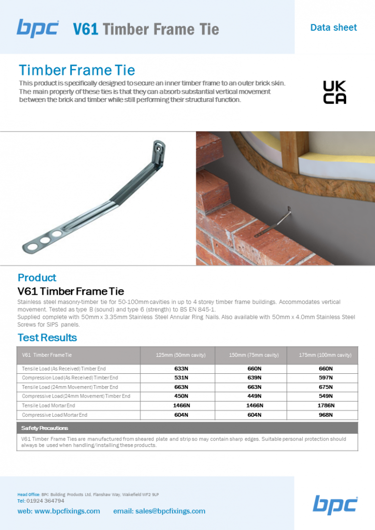 V61 - Timber Frame Ties