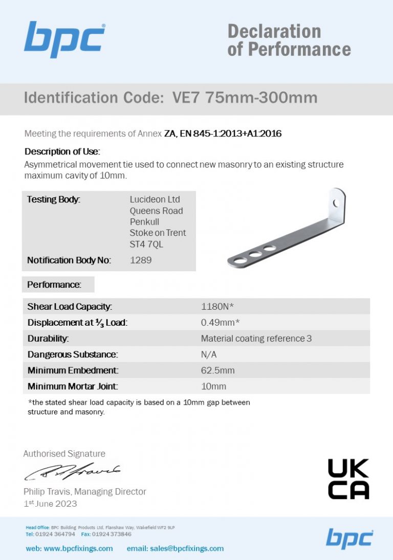 VE7-075-300 - UKCA DOP